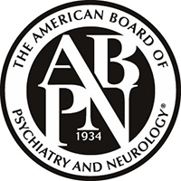 graphic: Dr. Fred H. Hochberg's seal of The American Board of Psychiatry and Neurology